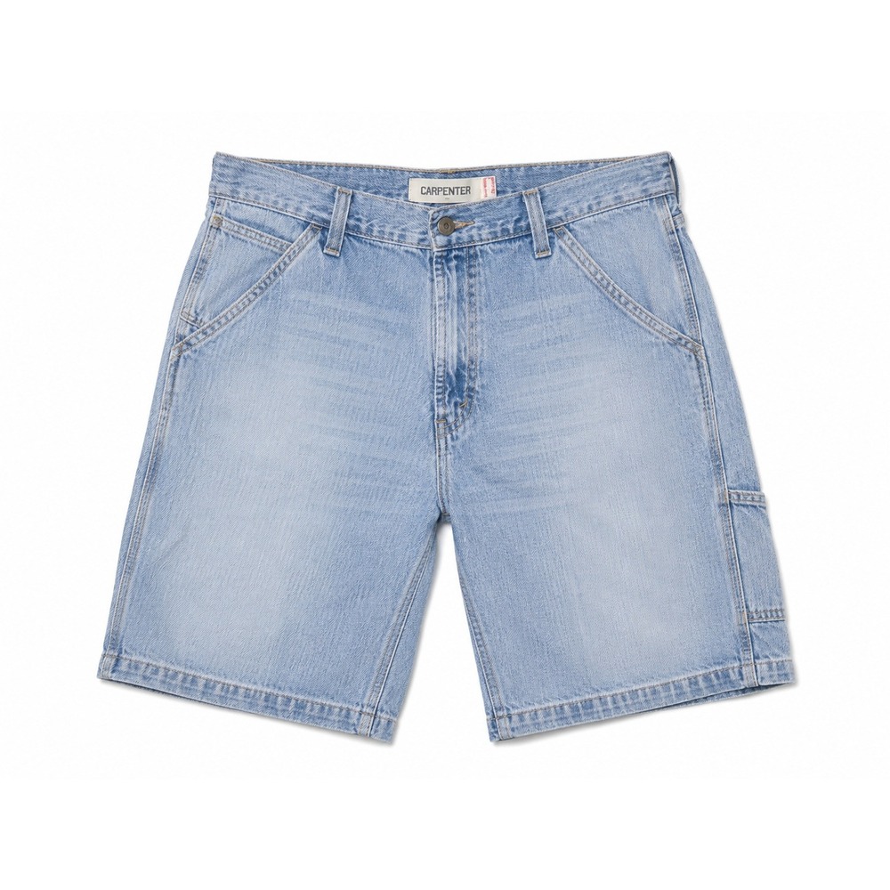 Levis Carpenter Denim Shorts Men's 34 Light Wash Blue 90s Jorts Utility Workwear